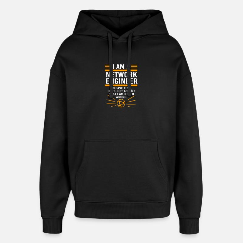 Netzwerk Informatiker Programmierer Admin - Oversized Unisex Hoodie von Stanley/Stella - Schwarz