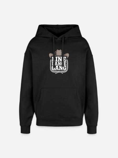 Line Dance Gang Cowboy - Oversized Unisex Hoodie by Stanley/Stella - black