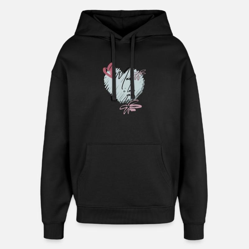 Amour maternel - Sweat à capuche unisexe Stanley/Stella Oversized - noir