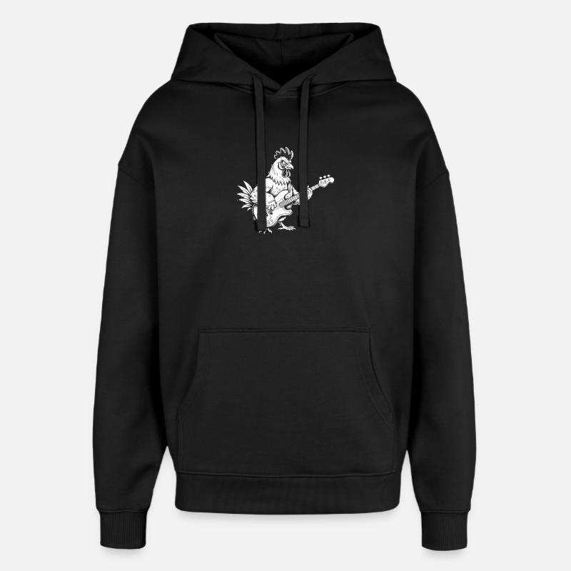 Cloud Forest Silhouette Mono - Oversized Unisex Hoodie by Stanley/Stella - black