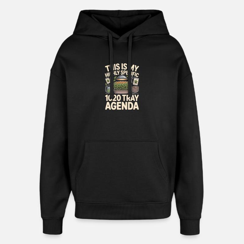 1020-Tray-Agenda | Microgreens Nerd - Oversized Unisex Hoodie von Stanley/Stella - Schwarz