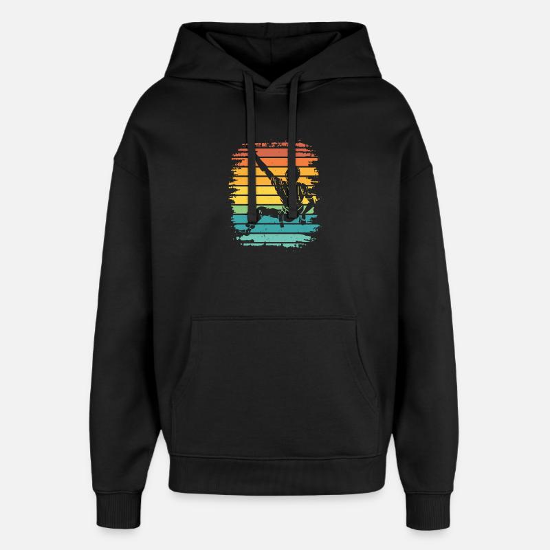 Boulderer Boulder Bouldering - Oversized Unisex Hoodie by Stanley/Stella - black