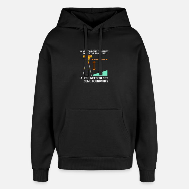 Géomètre - Sweat à capuche unisexe Stanley/Stella Oversized - noir