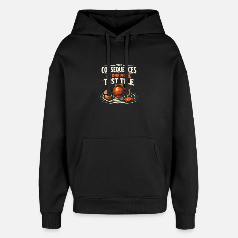 Another test tile | Ceramics - Oversized Unisex Hoodie by Stanley/Stella - black