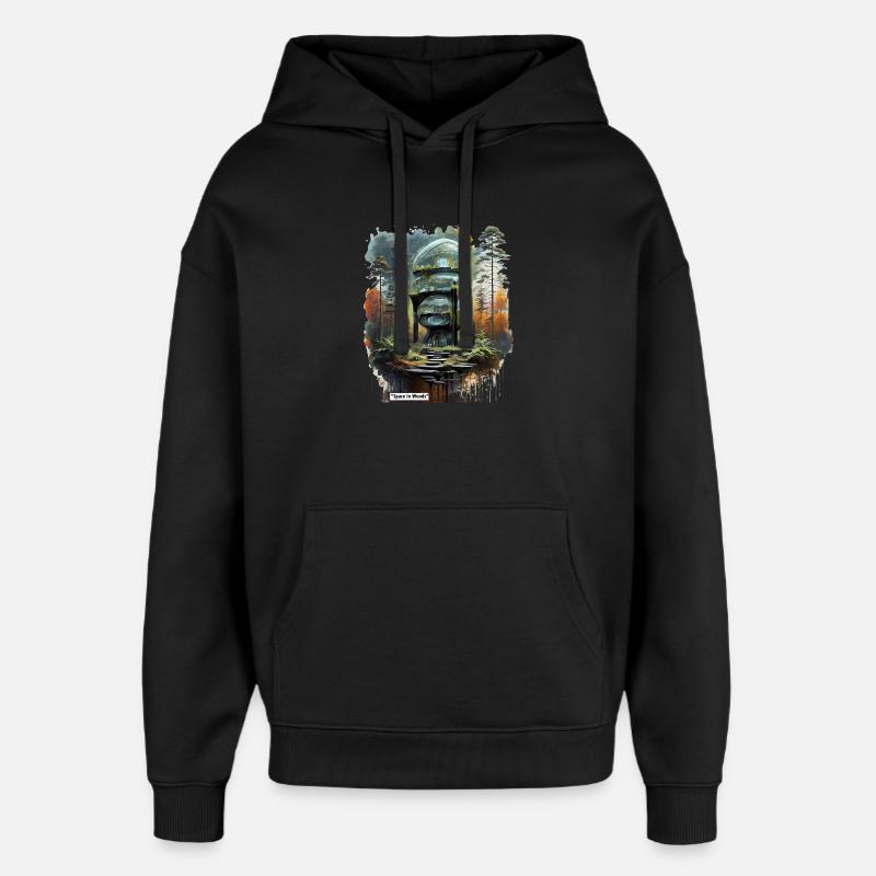 Raum in Woods Dome - Oversized Unisex Hoodie von Stanley/Stella - Schwarz