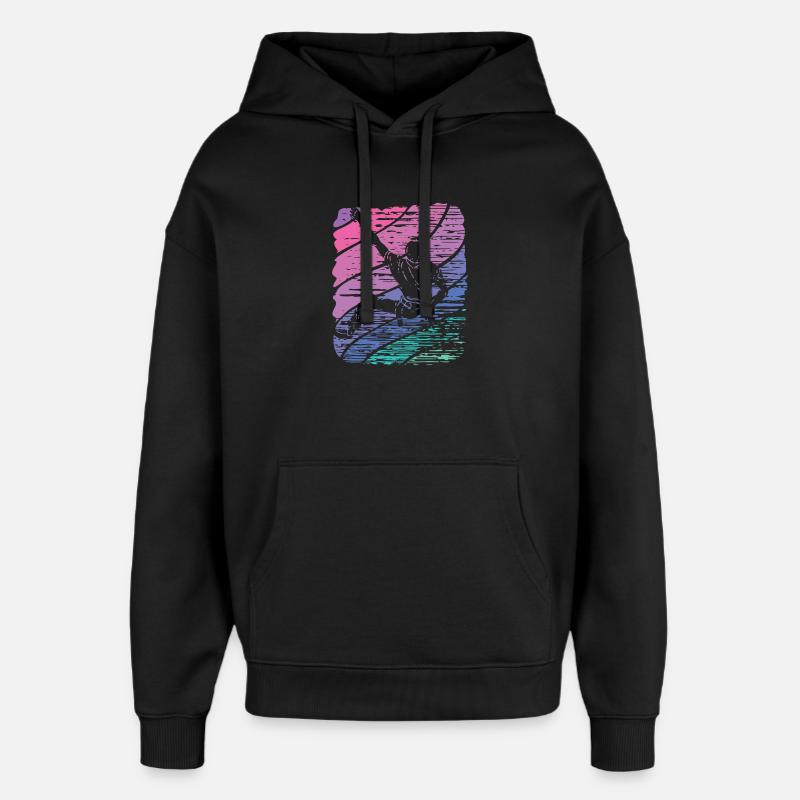 Bloc de bloc de Boulderer - Sweat à capuche unisexe Stanley/Stella Oversized - noir