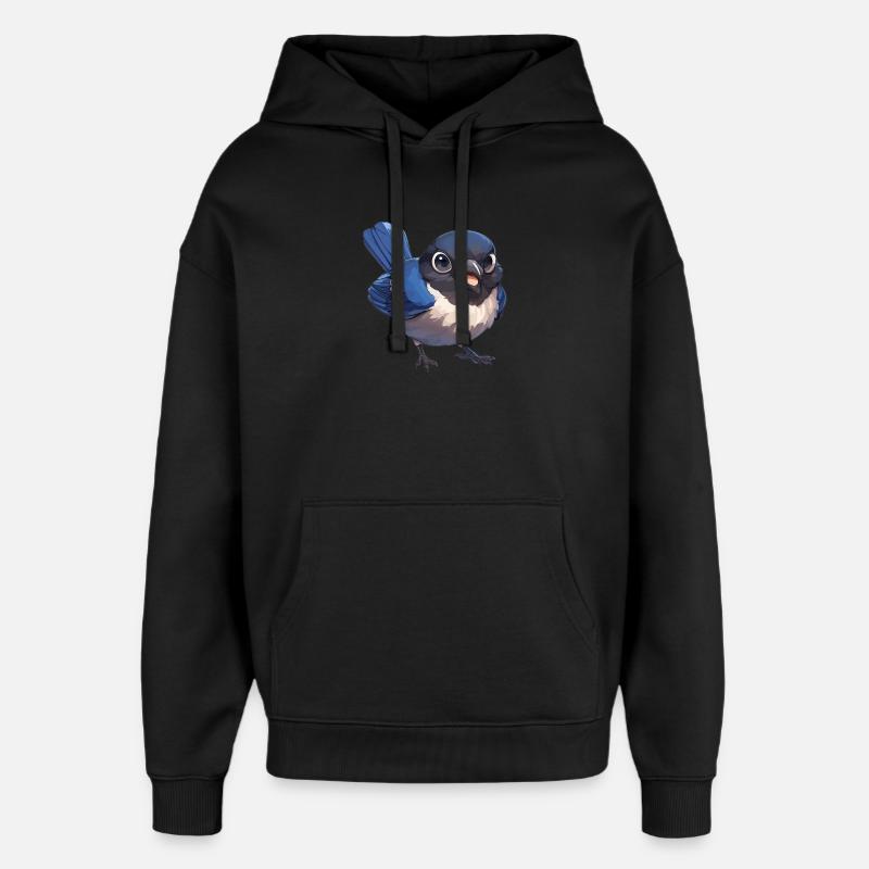 Pies Magpie - Sweat à capuche unisexe Stanley/Stella Oversized - noir