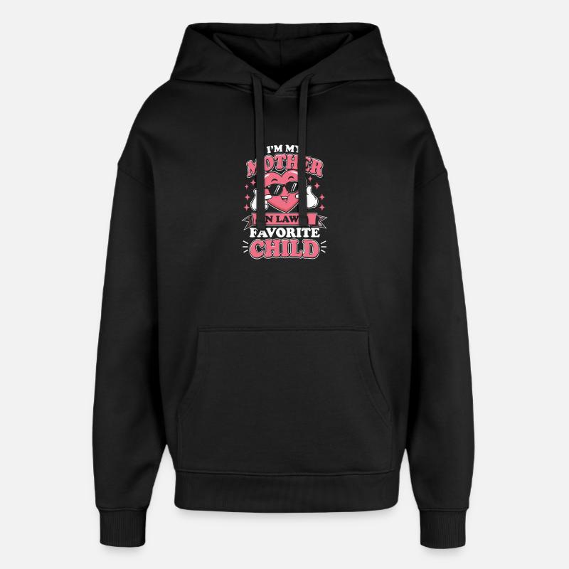 Cœur d’enfant préféré de belle-mère - Sweat à capuche unisexe Stanley/Stella Oversized - noir