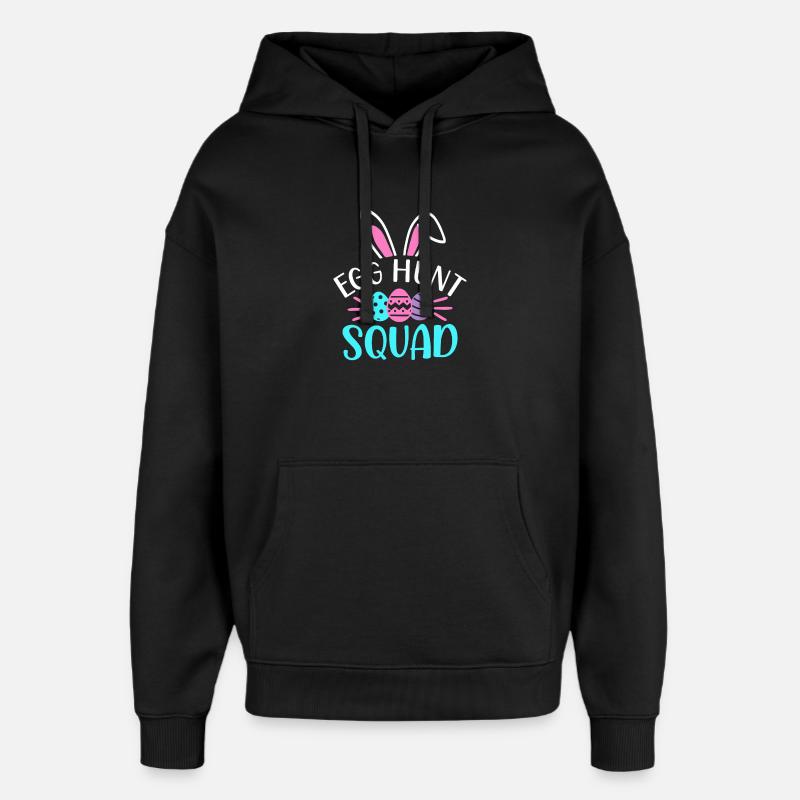 Escouade de chasse aux œufs - Sweat à capuche unisexe Stanley/Stella Oversized - noir