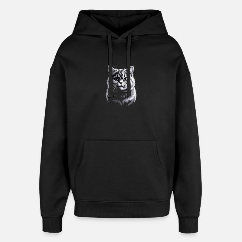 BKH britannique à poils courts - Sweat à capuche unisexe Stanley/Stella Oversized - noir
