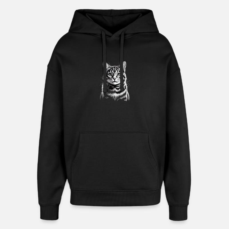 BKH britannique à poils courts - Sweat à capuche unisexe Stanley/Stella Oversized - noir