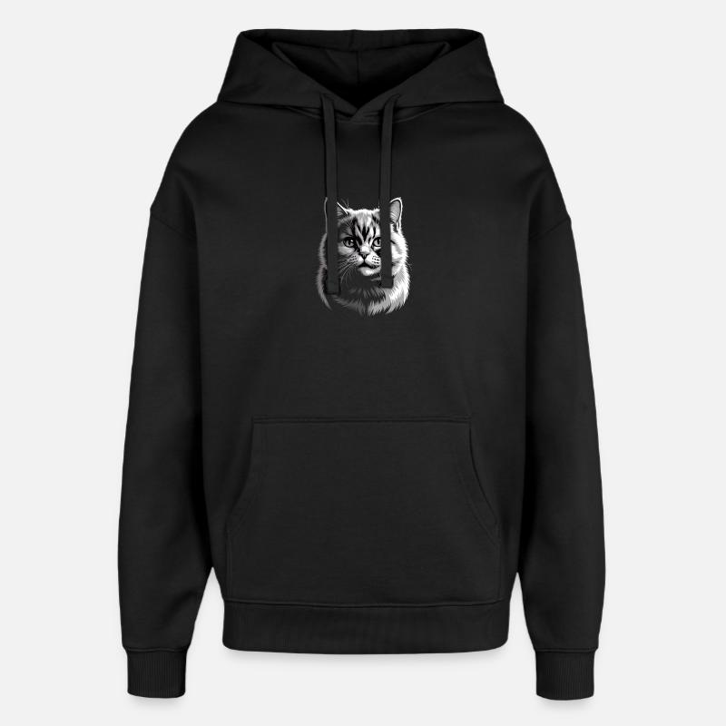 BKH britannique à poils courts - Sweat à capuche unisexe Stanley/Stella Oversized - noir