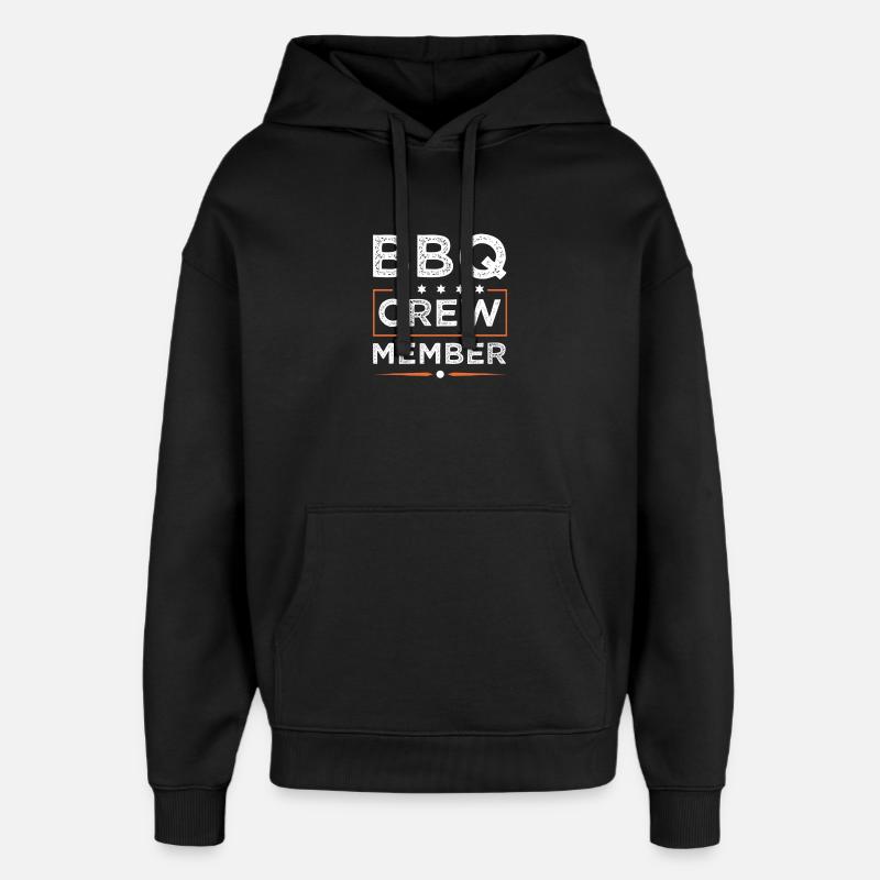 Bbq Crew - Oversized Unisex Hoodie by Stanley/Stella - black