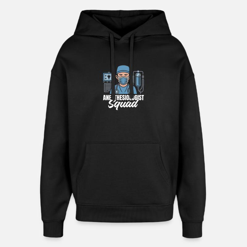 Anesthesiologist Squad Anesthesia - Oversized Unisex Hoodie by Stanley/Stella - black