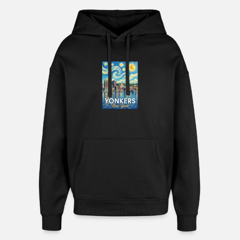 Yonkers, New York - Sweat à capuche unisexe Stanley/Stella Oversized - noir