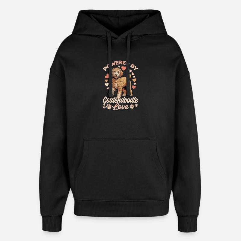 Race de chien Goldendoodle - Sweat à capuche unisexe Stanley/Stella Oversized - noir