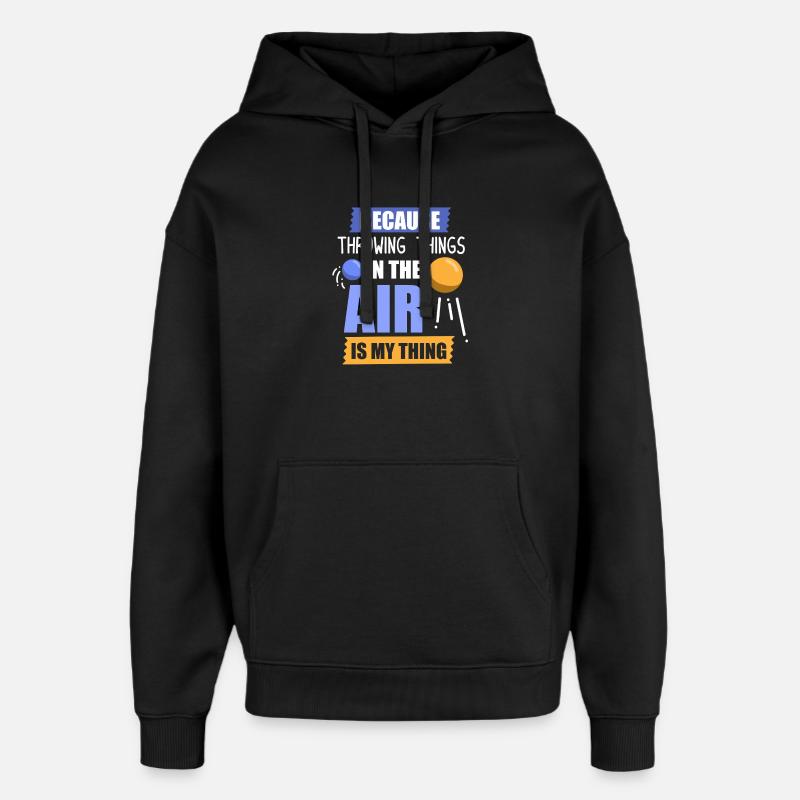 Diskuswurf Diskuswerfen Diskus diskuswerfer - Oversized Unisex Hoodie von Stanley/Stella - Schwarz