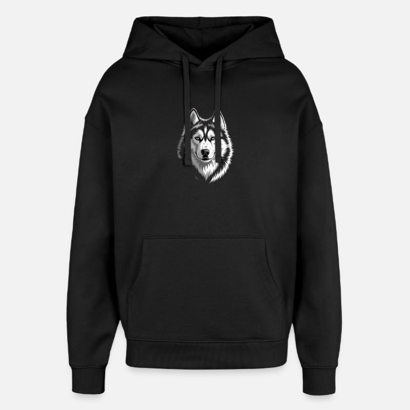 Rauque - Sweat à capuche unisexe Stanley/Stella Oversized - noir