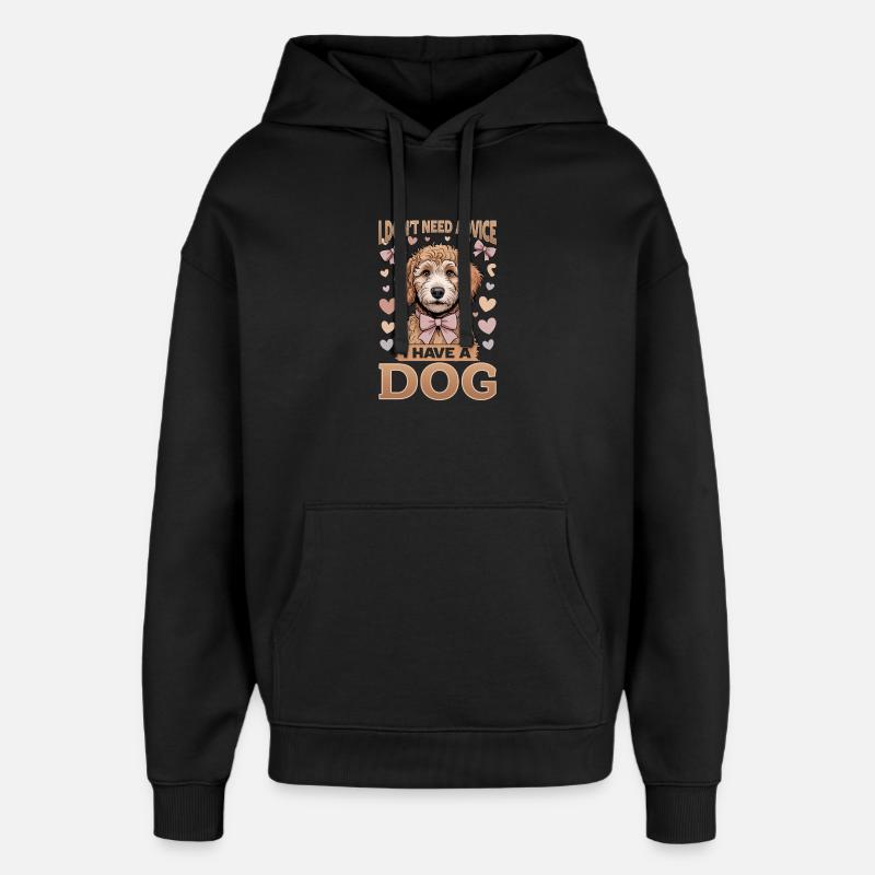 Race de chien Goldendoodle - Sweat à capuche unisexe Stanley/Stella Oversized - noir