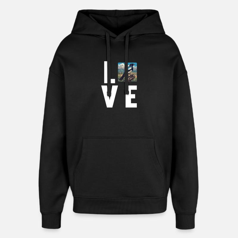 Pies Magpie - Sweat à capuche unisexe Stanley/Stella Oversized - noir