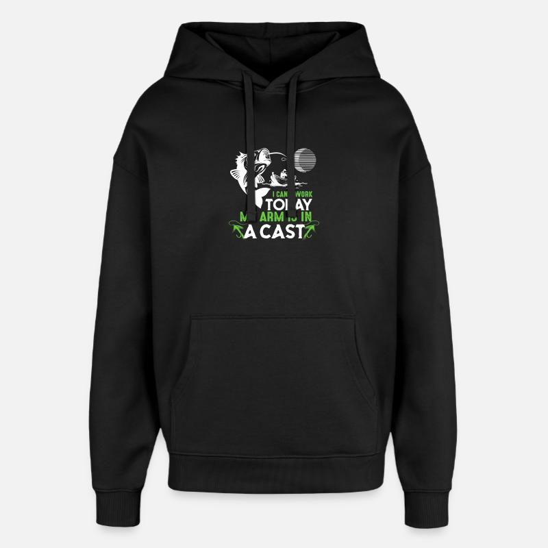 Cast Arm Shark Graphic Tee - Oversized Unisex Hoodie von Stanley/Stella - Schwarz