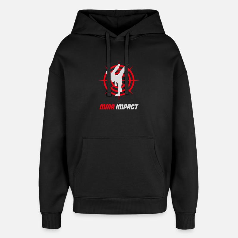Emblème d’impact de combat MMA - Sweat à capuche unisexe Stanley/Stella Oversized - noir