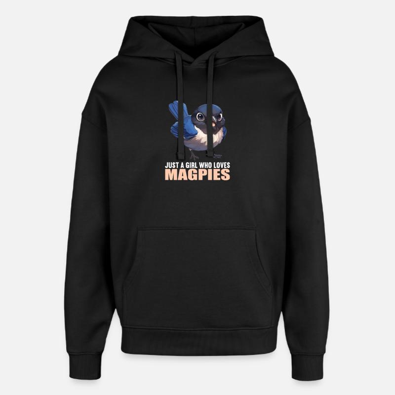 Pies Magpie - Sweat à capuche unisexe Stanley/Stella Oversized - noir