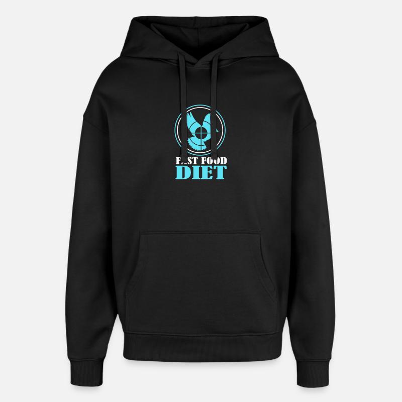 Chasse au pigeon Chasseurs - Sweat à capuche unisexe Stanley/Stella Oversized - noir