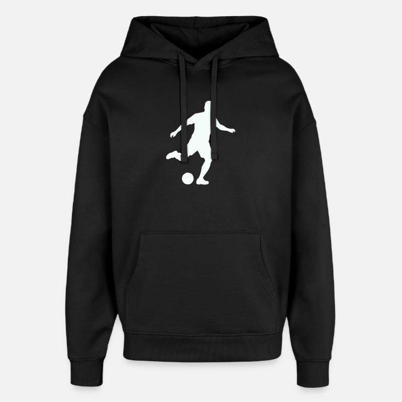 Silhouette sportive de football - Sweat à capuche unisexe Stanley/Stella Oversized - noir