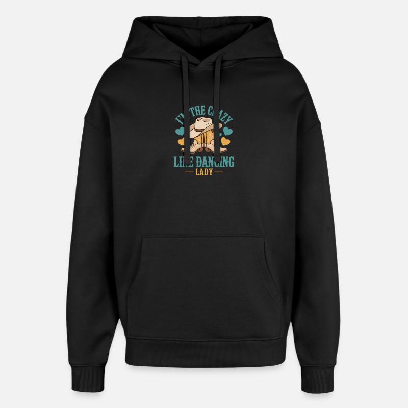 Line Dance Line Dancing Geschenk - Oversized Unisex Hoodie von Stanley/Stella - Schwarz