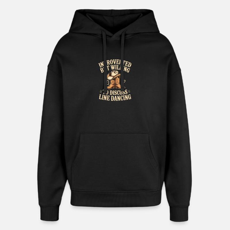 Line Dance Line Dancing Geschenke - Oversized Unisex Hoodie von Stanley/Stella - Schwarz
