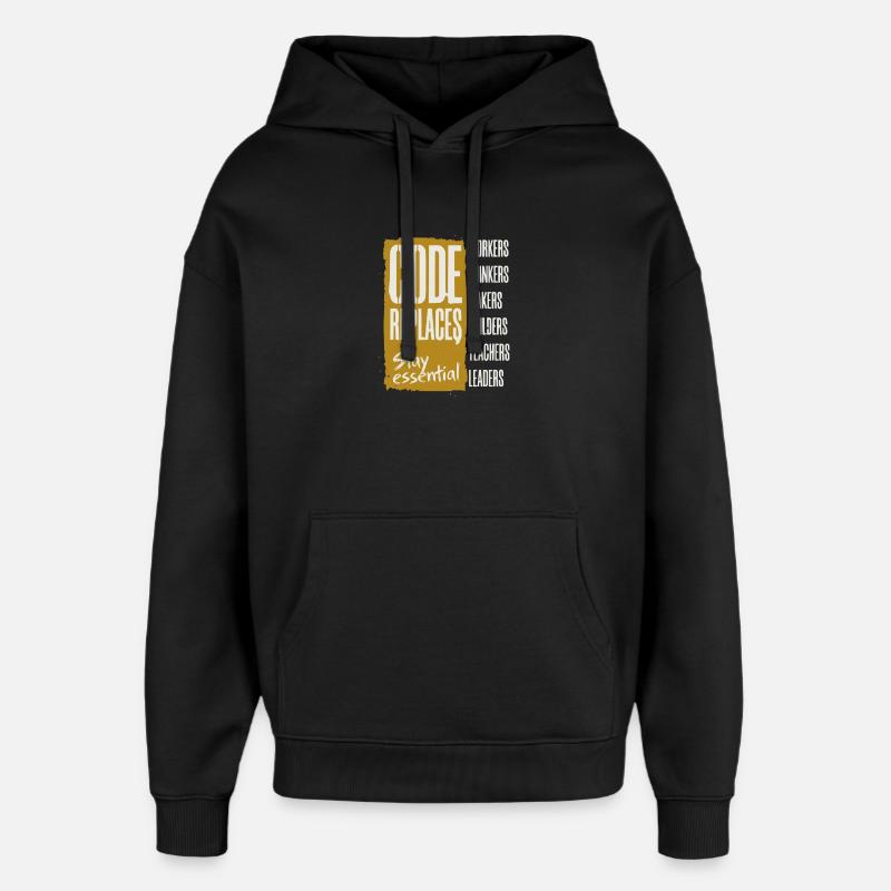 Révolution industrielle anti-IA - Sweat à capuche unisexe Stanley/Stella Oversized - noir