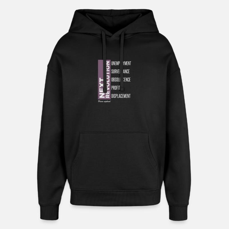 Révolution industrielle anti-IA - Sweat à capuche unisexe Stanley/Stella Oversized - noir