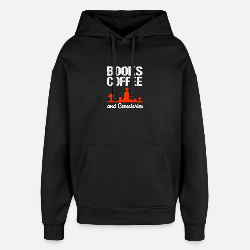 Café funéraire - Sweat à capuche unisexe Stanley/Stella Oversized - noir