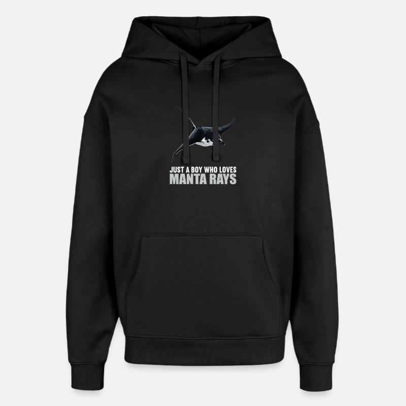 Rays Manta Rays - Oversized Unisex Hoodie by Stanley/Stella - black