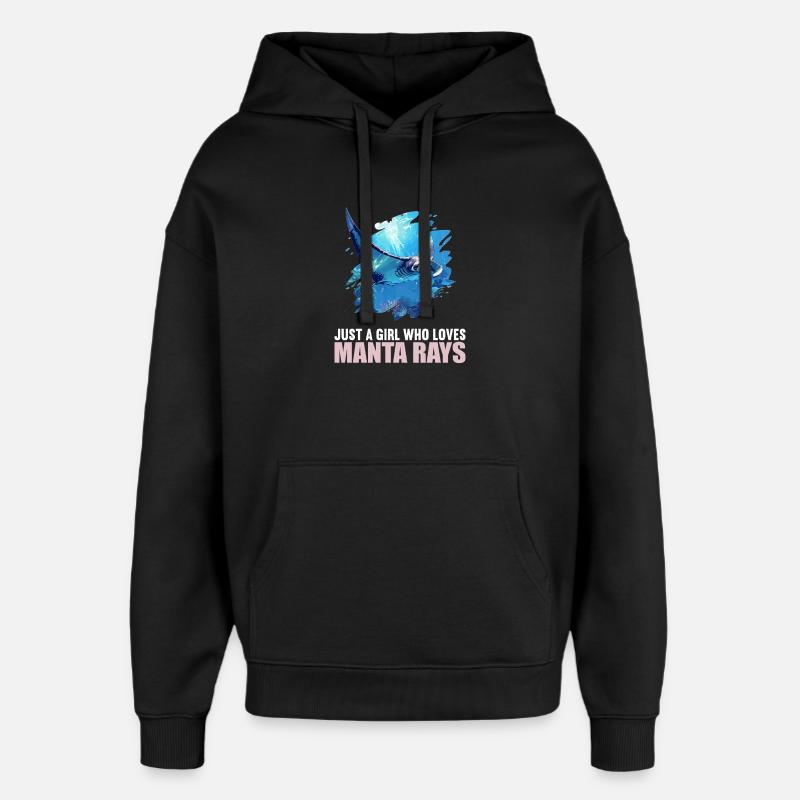 Rays Manta Rays - Oversized Unisex Hoodie by Stanley/Stella - black