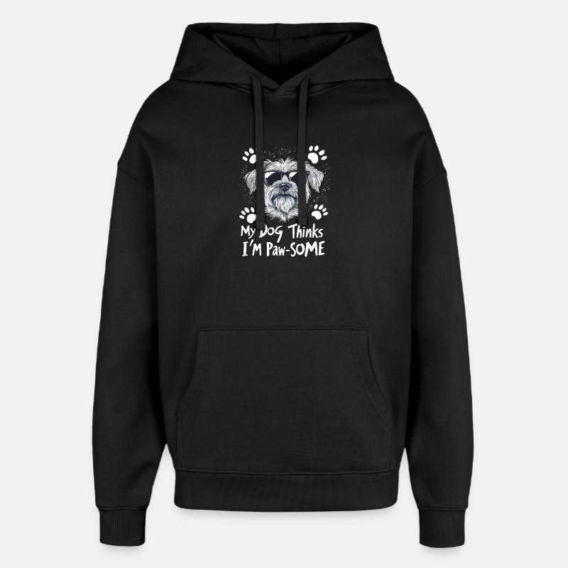 Propriétaire de chien Pawsome - Sweat à capuche unisexe Stanley/Stella Oversized - noir