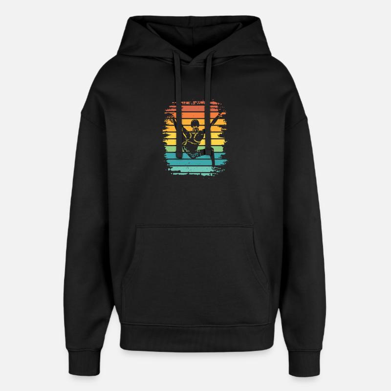 Boulderer Boulder Bouldering - Oversized Unisex Hoodie by Stanley/Stella - black