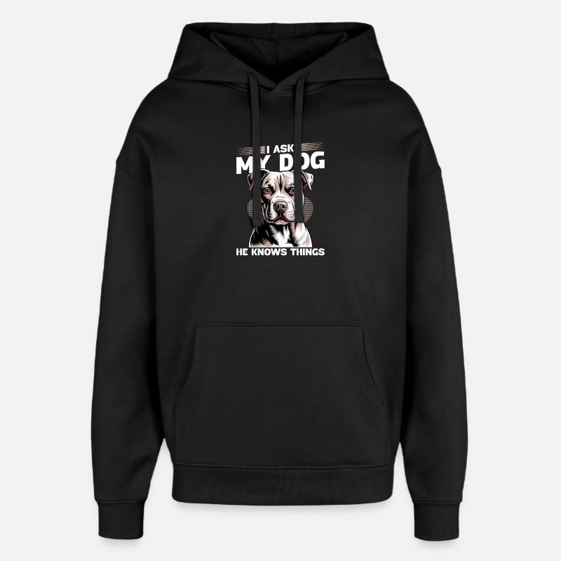 Pitbull Terrier Race de chien pittie - Sweat à capuche unisexe Stanley/Stella Oversized - noir
