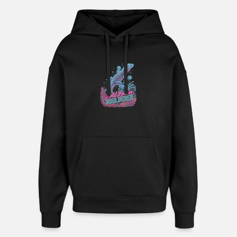 Bouldern Bold Bolder Boulderer - Oversized Unisex Hoodie von Stanley/Stella - Schwarz