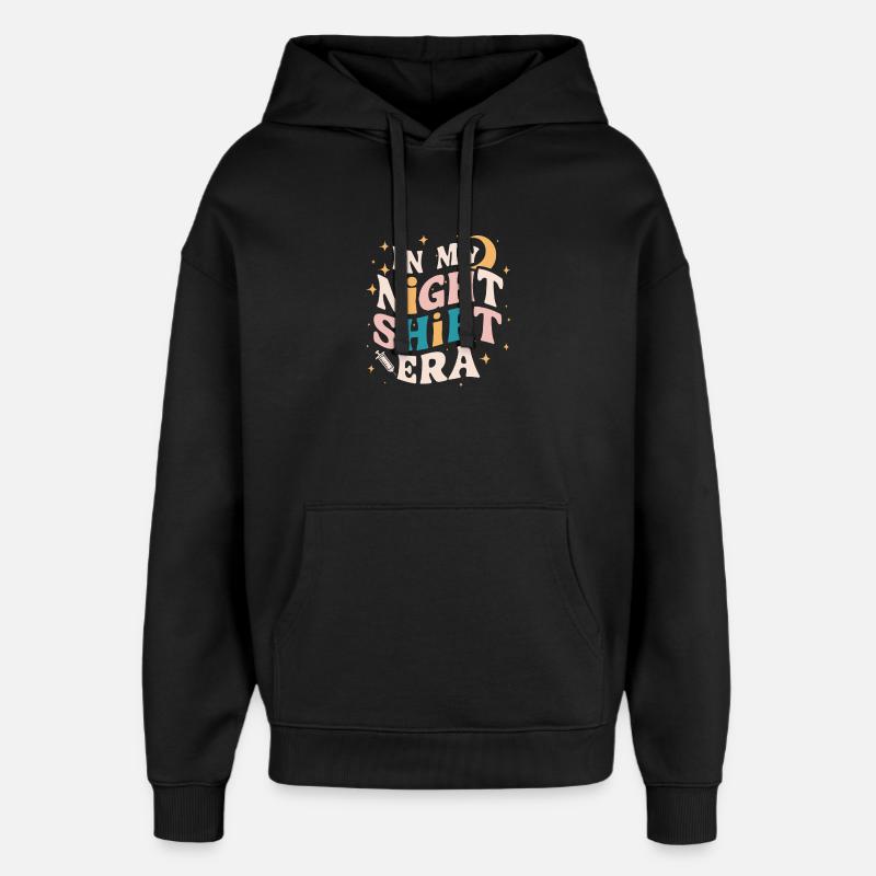 À mon époque de nuit - Sweat à capuche unisexe Stanley/Stella Oversized - noir