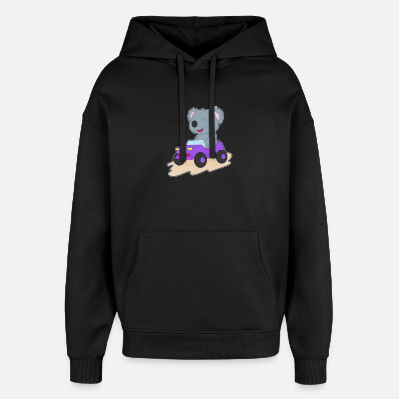 Koala Car - Sweat à capuche unisexe Stanley/Stella Oversized - noir