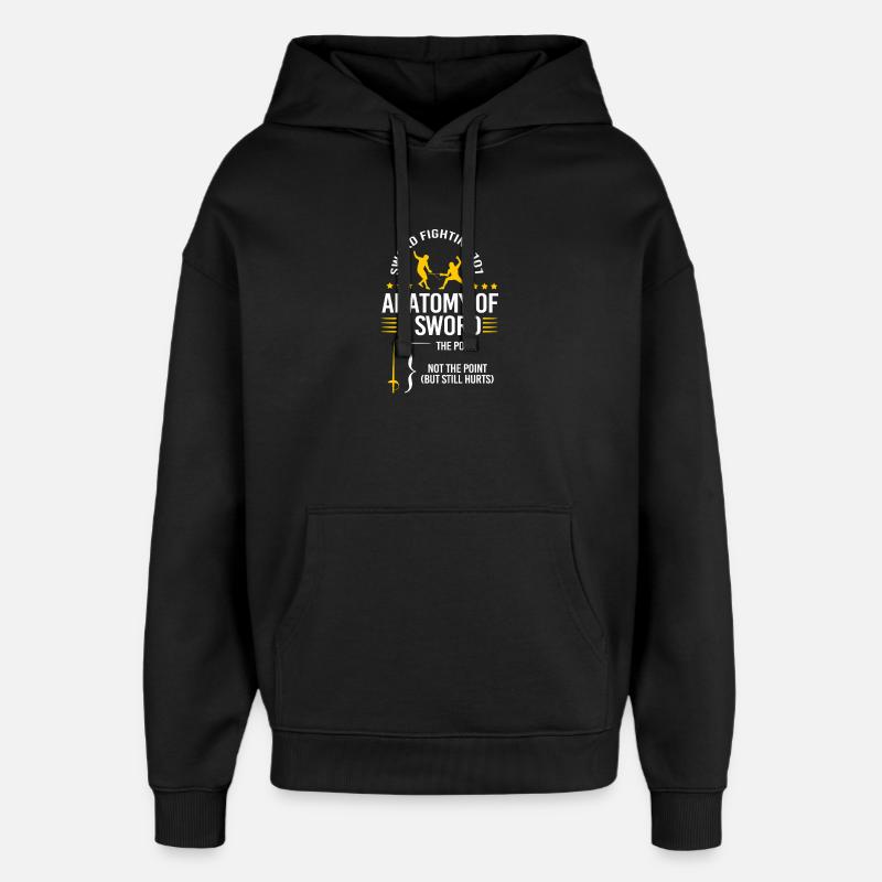 Fechten - Oversized Unisex Hoodie von Stanley/Stella - Schwarz