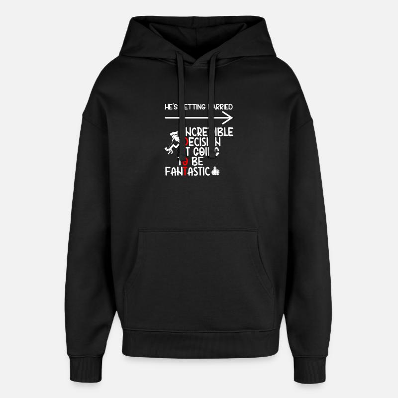 Witziger Bachelor-IDIOT - Oversized Unisex Hoodie von Stanley/Stella - Schwarz