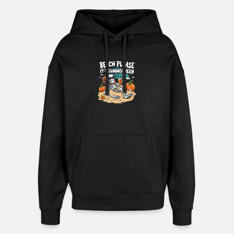 Beach Please Summerween Halloween - Oversized Unisex Hoodie von Stanley/Stella - Schwarz