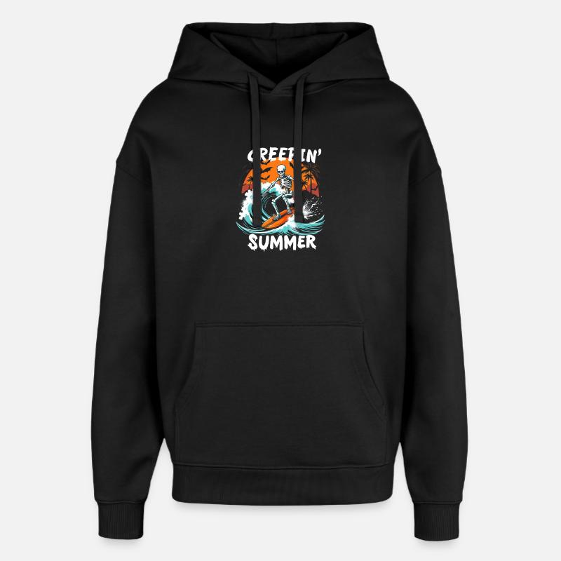Effrayant Été Summerween Halloween - Sweat à capuche unisexe Stanley/Stella Oversized - noir