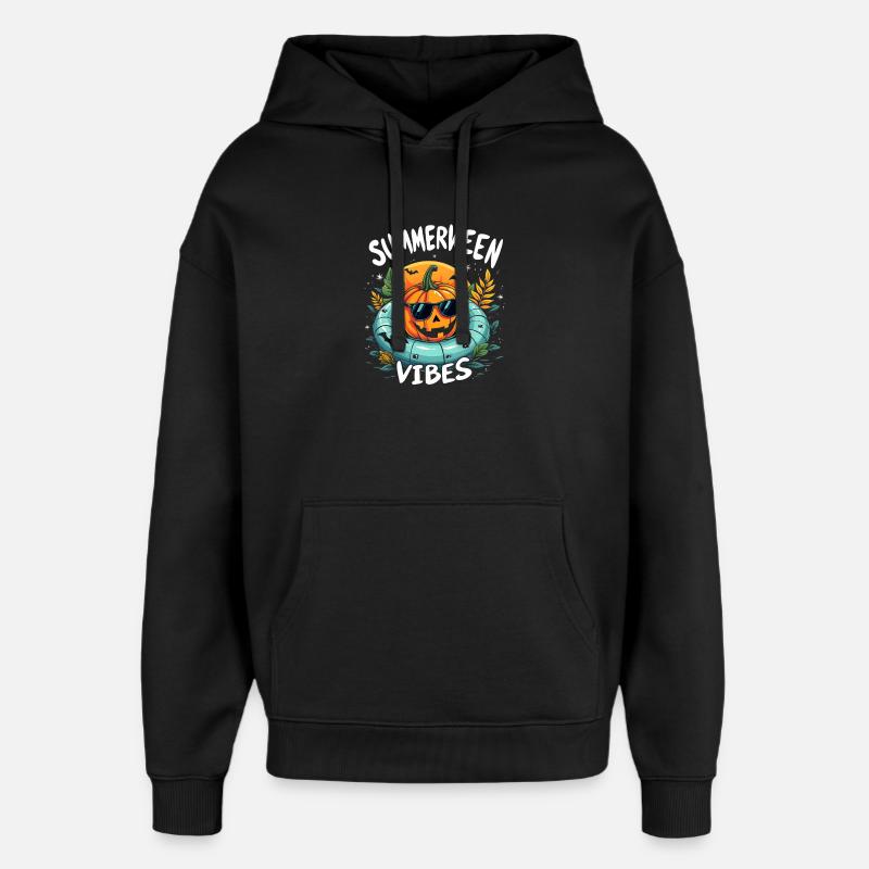 Ambiance Summerween Halloween - Sweat à capuche unisexe Stanley/Stella Oversized - noir