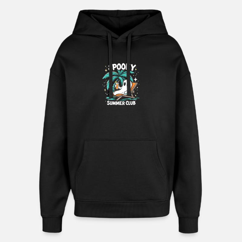 Été effrayant Halloween - Sweat à capuche unisexe Stanley/Stella Oversized - noir