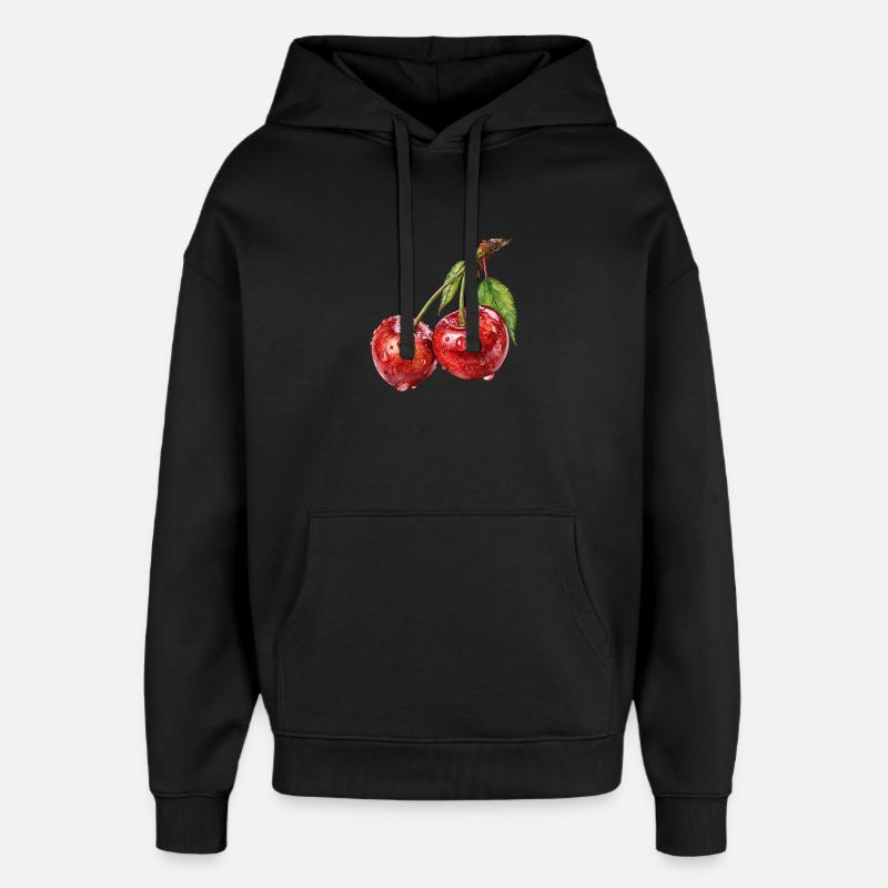 cherry - Oversized Unisex Hoodie by Stanley/Stella - black