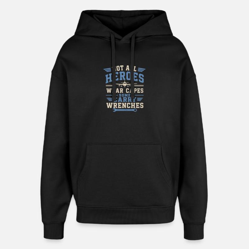 Flugzeugmechaniker Luftfahrt Technik Wartung - Oversized Unisex Hoodie von Stanley/Stella - Schwarz